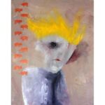 BIG MAN PIG MAN, mixed media on canvas 2017, cm 150x110