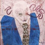 SOTTOCONTROLLO, mixed media on canvas 2015, cm 140x140