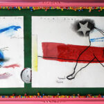 SULLA LINEA DEL FUORI JIOKO, mixed media 2014, cm 73x133