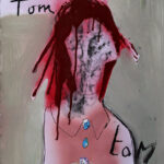 TOM TOM, mixed media on paper 2014, cm 70x50