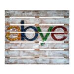 ABYE (LOVE), pallet, resin and toys 2018, cm 94x110 arte contemporanea