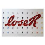 LOSER, wood, resin and toys 2020, cm 80x120 arte contemporanea