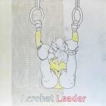 ACROBAT LEADER, mixed media on paper 2022, cm 100x100