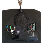 Fontana+Giannetti - CHI SEI, mixed media on wood 2023, cm 84x74