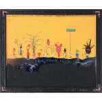 MANCAVERSA - IO NOT IO, mixed media on wood 2023, cm 75x90